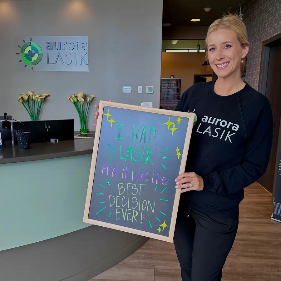 Real patient after LASIK at Aurora LASIK