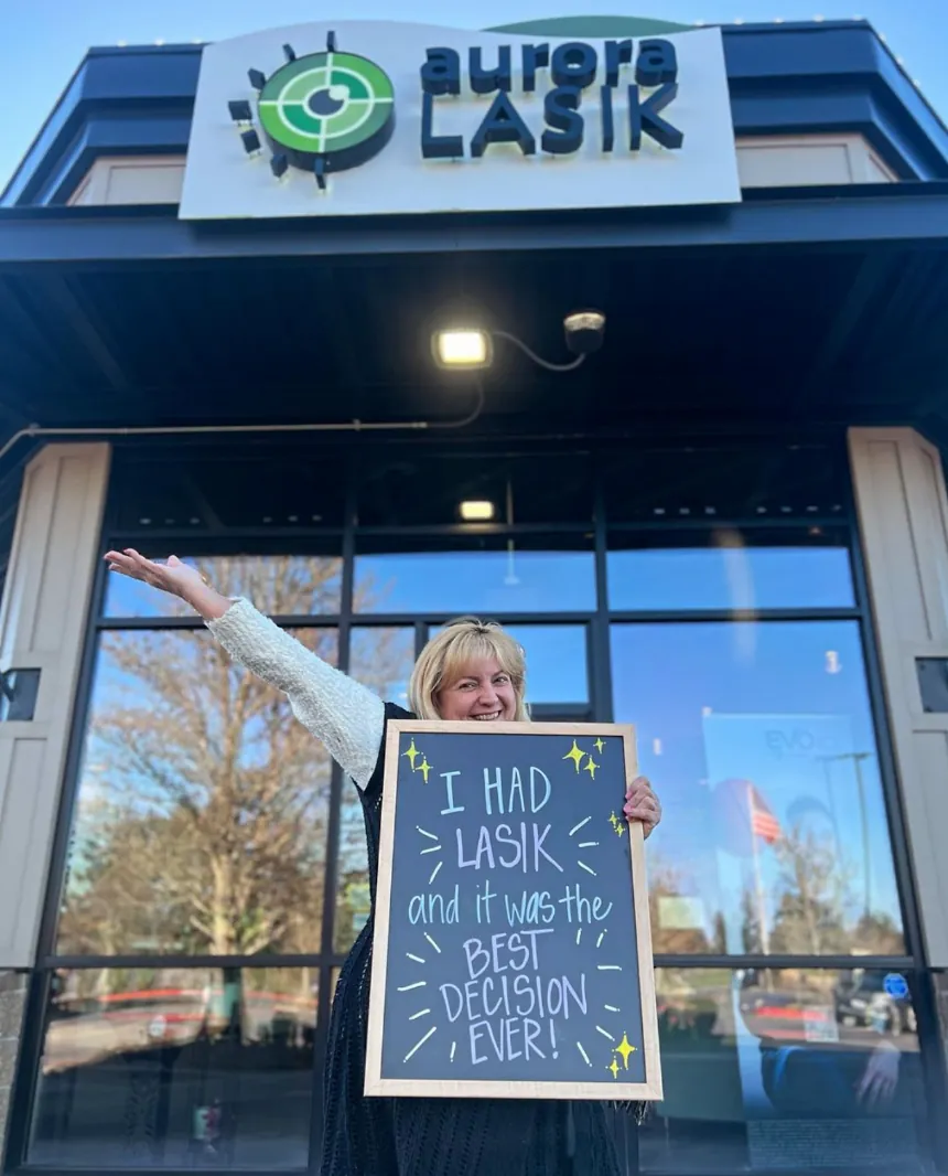 happy patient at arurora lasik